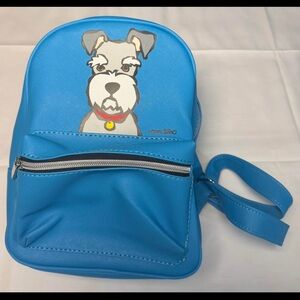 Blue Cute Dog Mini Backpack